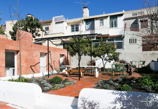 Jardinet d’un appartement de location de Lisbonne 