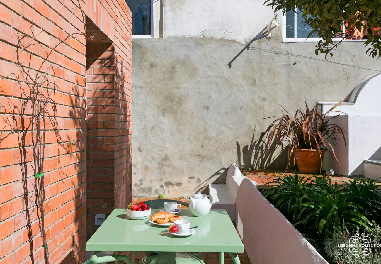 Terrasse du studio de location dans la capitale Portugaise pour les vacances